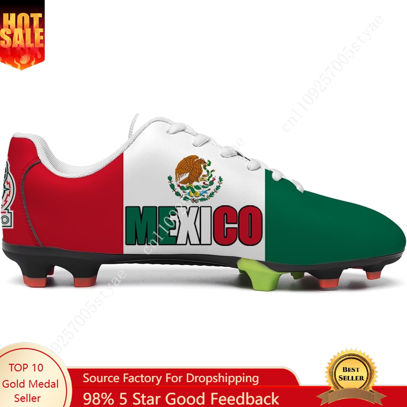 Mexico Flag Mexican Soccer Sho - Oxford Lace Up Women recension och pris