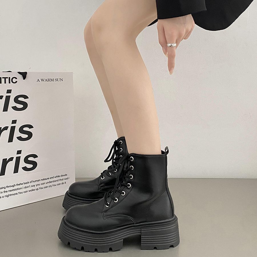 British style white thick sole - Sock Boot Women recension och pris