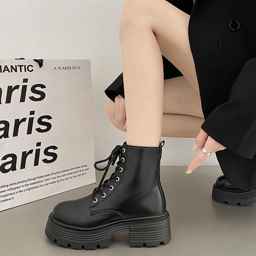 British style white thick sole - Sock Boot Women recension och pris