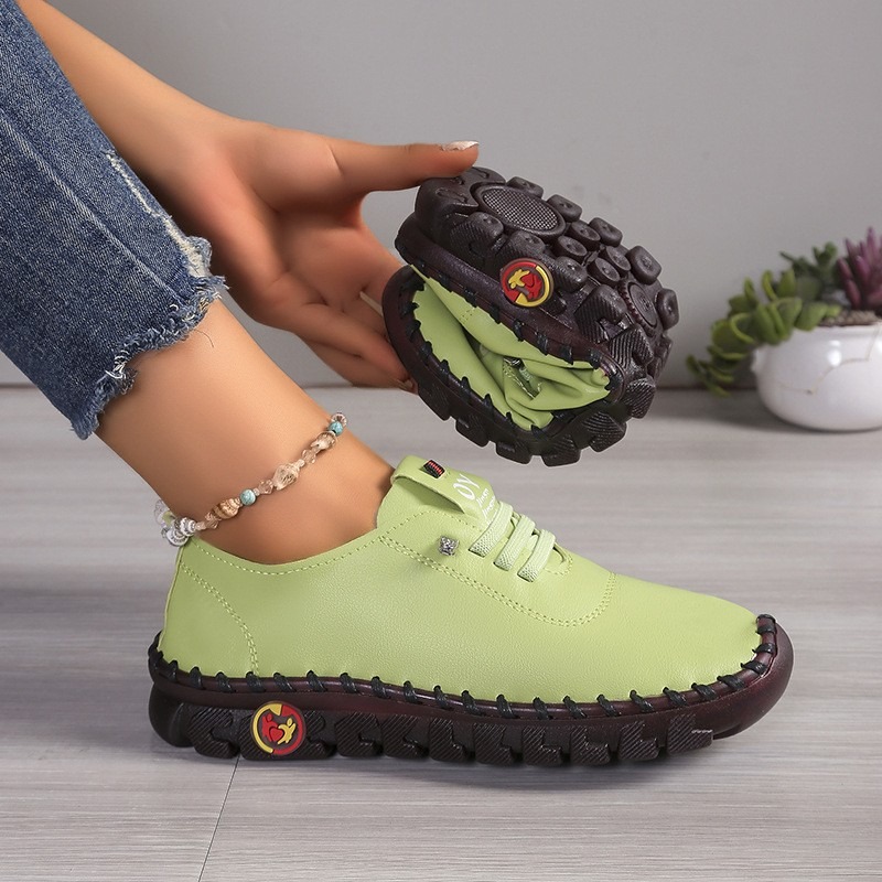 Women Leather Casual Shoes Lac - Oxford Lace Up Women recension och pris