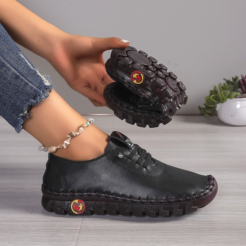 Women Leather Casual Shoes Lac - Oxford Lace Up Women recension och pris