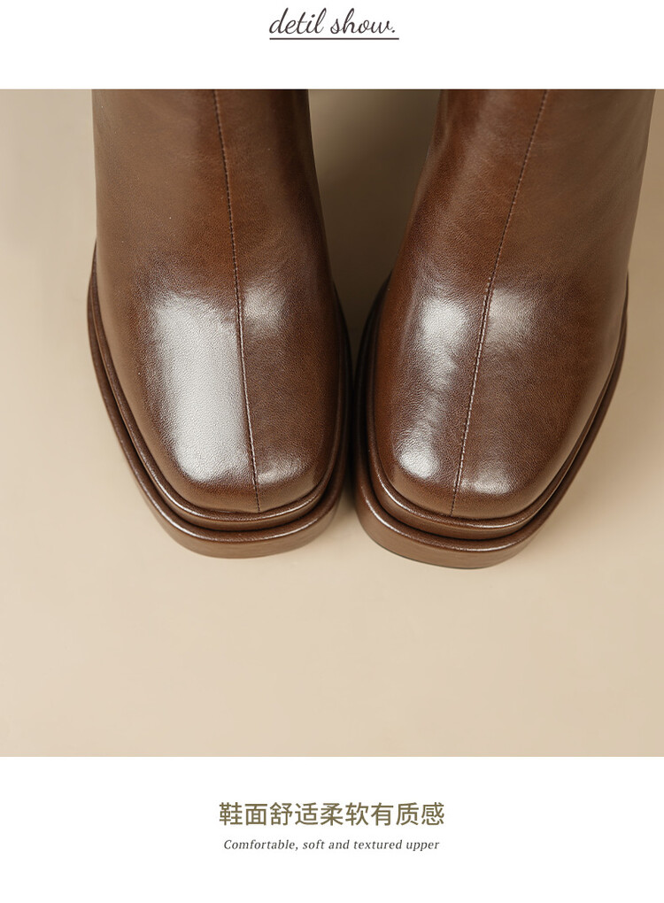 Autumn and Winter Soft Leather - Knee High Boots Women recension och pris
